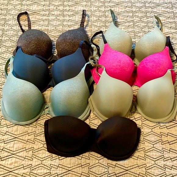 Victoria's Secret Other - **LOT OF 7** Victoria’s Secret The T-Shirt Push-Up Perfect Shape Bra 32D